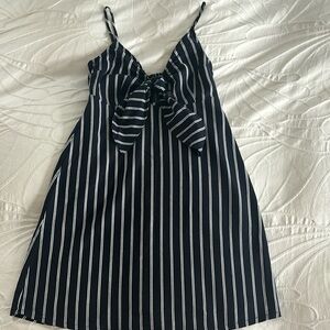 Dynamite Navy Linen Dress